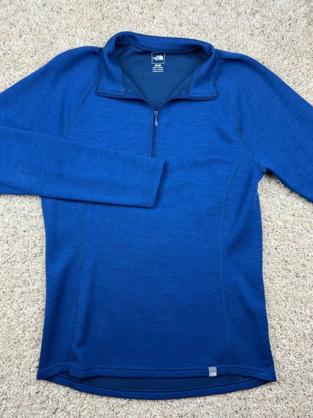 The North Face Flash Dry Men’s 1/4 Zip Jacket Size Medium Blue Pullover Light